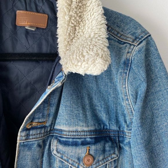 ASOS Denim Shearling Jacket - Picture 2 of 3